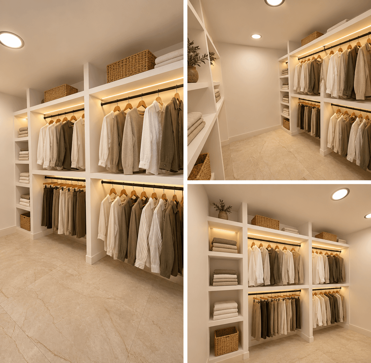 Visualización del acabado propuesto para un vestidor de Pladur