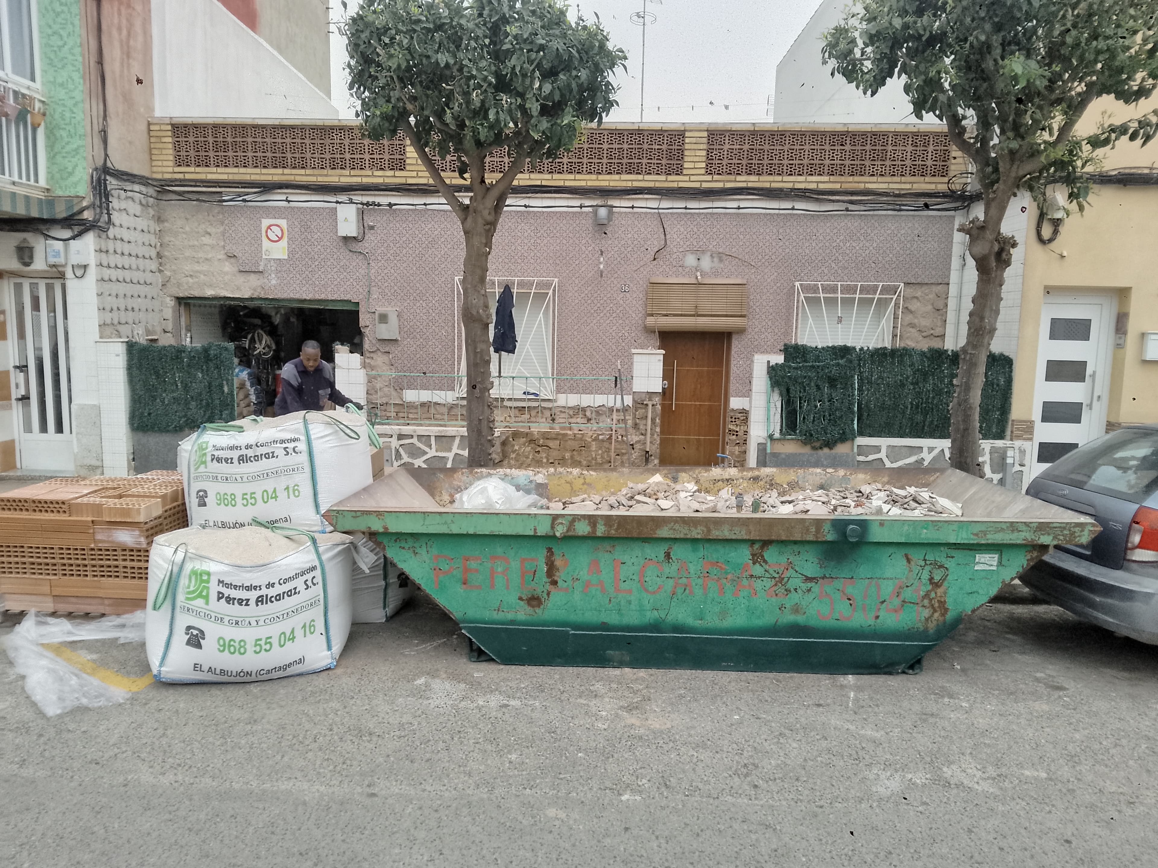 Estado inicial de la fachada de la vivienda en Cartagena