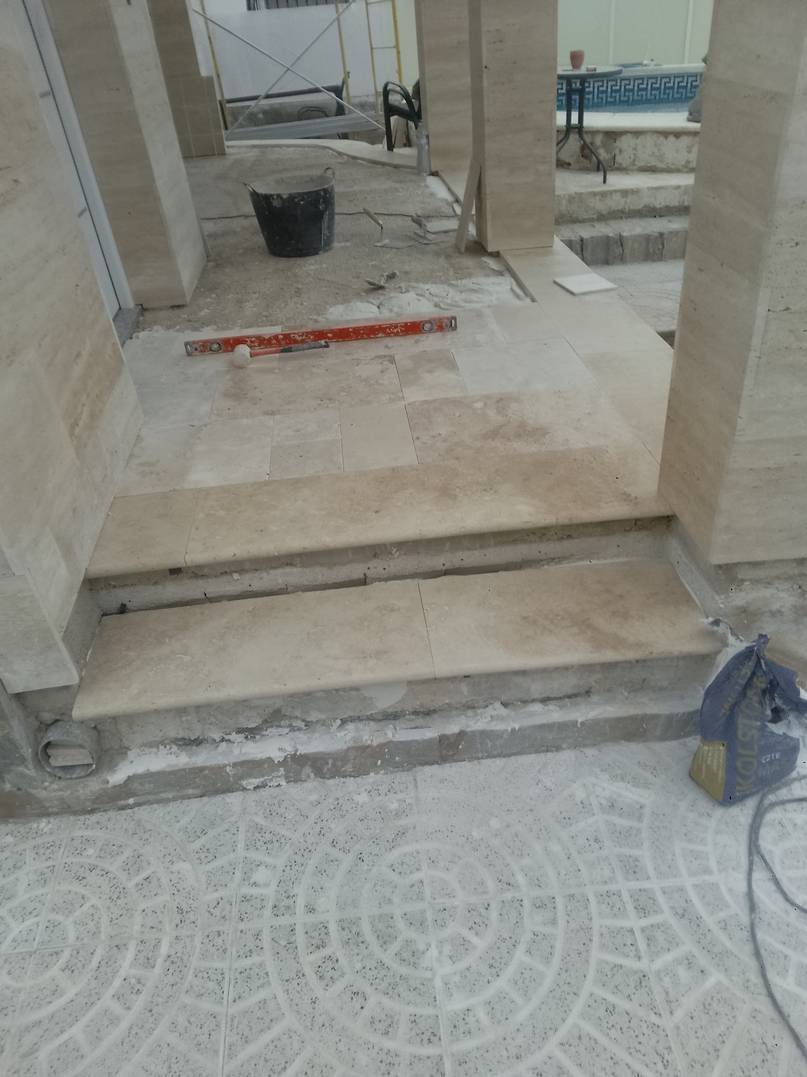 Trabajo de travertino en Los Narejos, fotografía 2